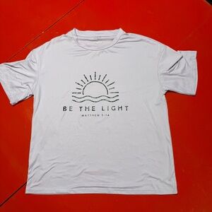 SHEIN BE THE LIGHT SILVER GRAPHIC SHORT SLEEVE TEE SHIRT LILAC LAVENDER